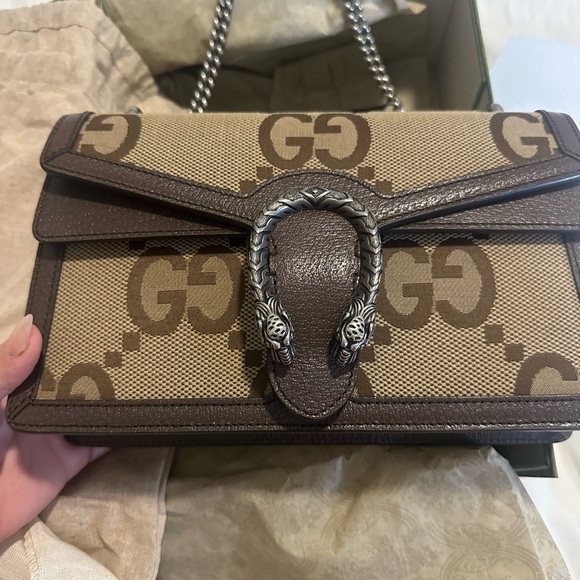 Gucci Dionysus Bag Jumbo GG Canvas medium Authentic - Picture 1 of 10